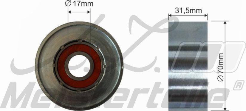 A.Z. Meisterteile AZMT-20-031-1208 - Паразитна / водеща ролка, пистов ремък vvparts.bg