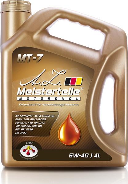 A.Z. Meisterteile MT-7 5W-40 4L - Двигателно масло vvparts.bg