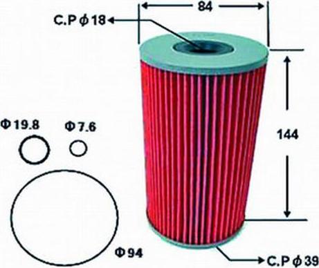 Azumi OE24503 - Маслен филтър vvparts.bg