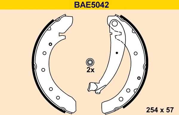 Barum BAE5042 - Комплект спирачна челюст vvparts.bg