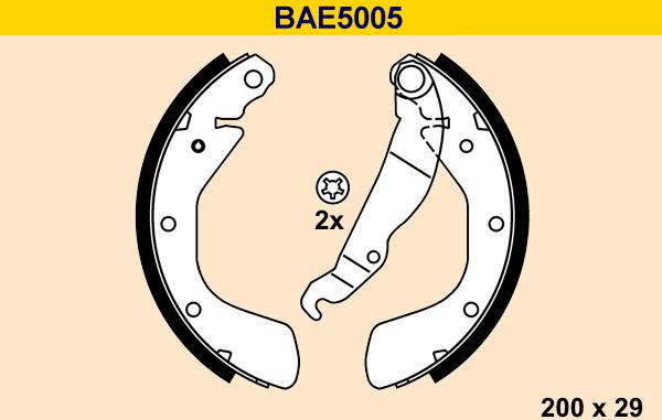 Barum BAE5005 - Комплект спирачна челюст vvparts.bg