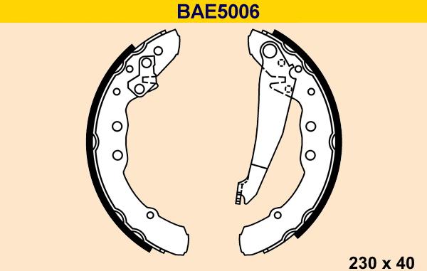 Barum BAE5006 - Комплект спирачна челюст vvparts.bg