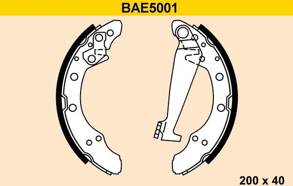 Barum BAE5001 - Комплект спирачна челюст vvparts.bg