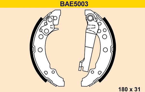 Barum BAE5003 - Комплект спирачна челюст vvparts.bg