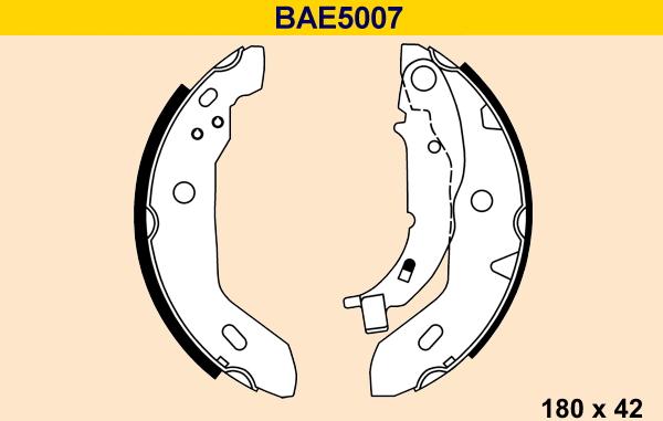 Barum BAE5007 - Комплект спирачна челюст vvparts.bg