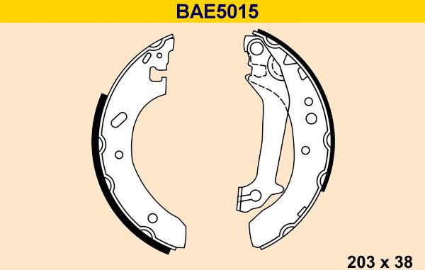 Barum BAE5015 - Комплект спирачна челюст vvparts.bg