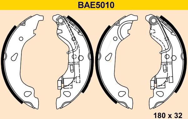 Barum BAE5010 - Комплект спирачна челюст vvparts.bg