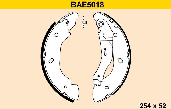 Barum BAE5018 - Комплект спирачна челюст vvparts.bg