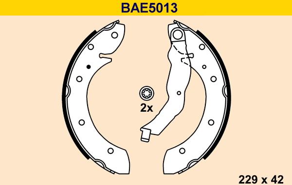 Barum BAE5013 - Комплект спирачна челюст vvparts.bg
