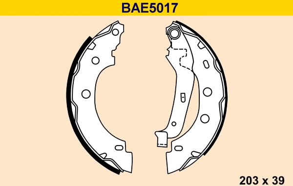 Barum BAE5017 - Комплект спирачна челюст vvparts.bg