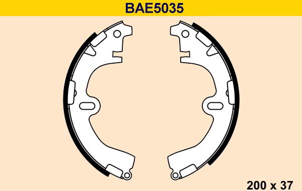 Barum BAE5035 - Комплект спирачна челюст vvparts.bg