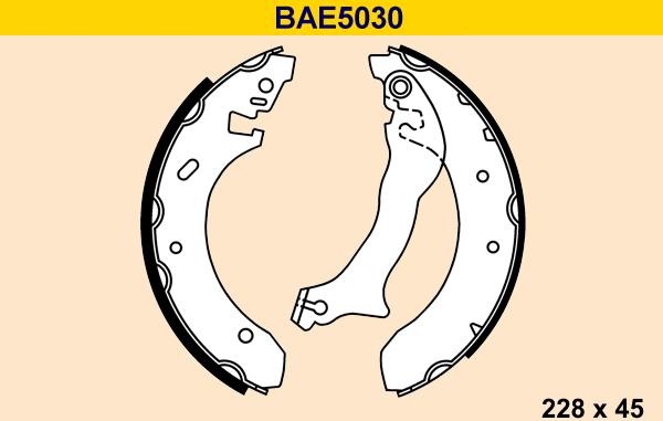 Barum BAE5030 - Комплект спирачна челюст vvparts.bg