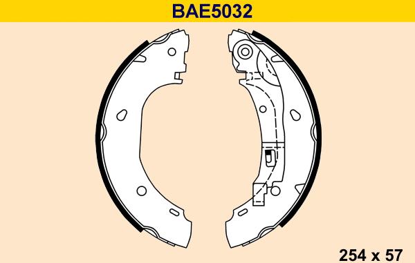 Barum BAE5032 - Комплект спирачна челюст vvparts.bg