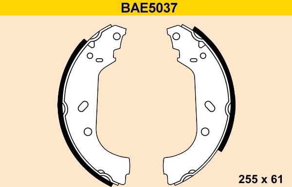 Barum BAE5037 - Комплект спирачна челюст vvparts.bg