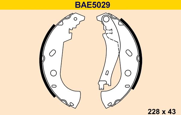 Barum BAE5029 - Комплект спирачна челюст vvparts.bg