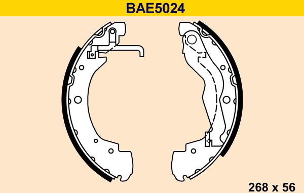 Barum BAE5024 - Комплект спирачна челюст vvparts.bg