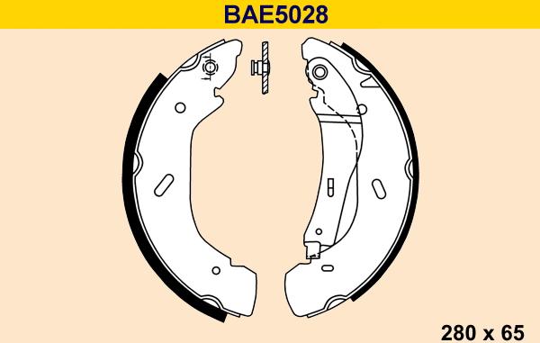 Barum BAE5028 - Комплект спирачна челюст vvparts.bg