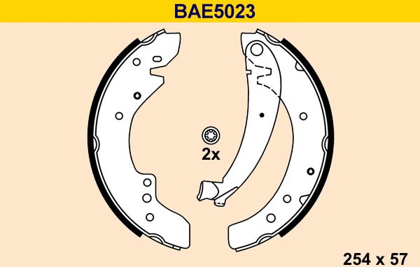Barum BAE5023 - Комплект спирачна челюст vvparts.bg