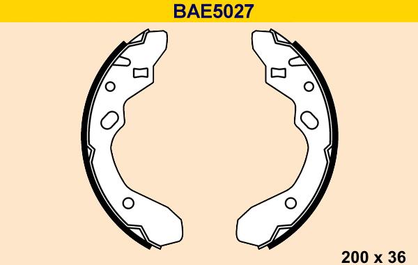 Barum BAE5027 - Комплект спирачна челюст vvparts.bg