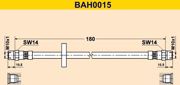 Barum BAH0015 - Спирачен маркуч vvparts.bg