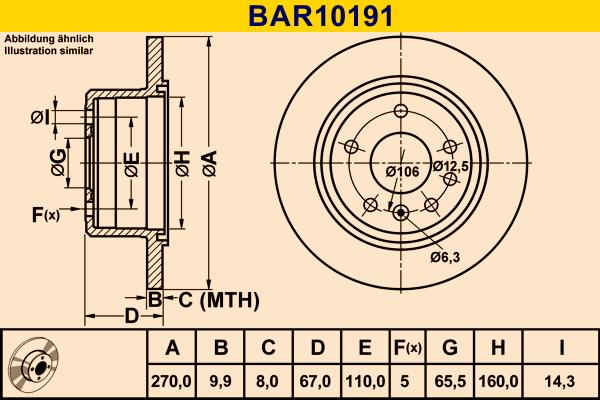 Barum BAR10191 - Спирачен диск vvparts.bg