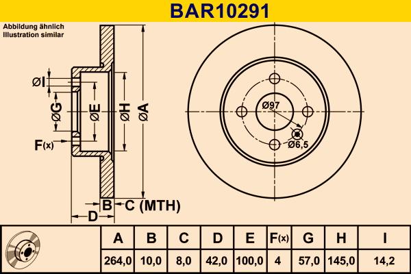 Barum BAR10291 - Спирачен диск vvparts.bg