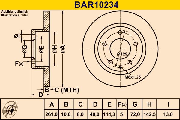 Barum BAR10234 - Спирачен диск vvparts.bg