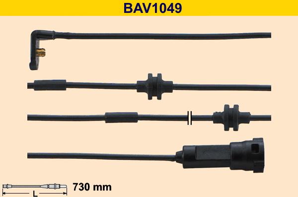 Barum BAV1049 - Предупредителен контактен сензор, износване на накладките vvparts.bg