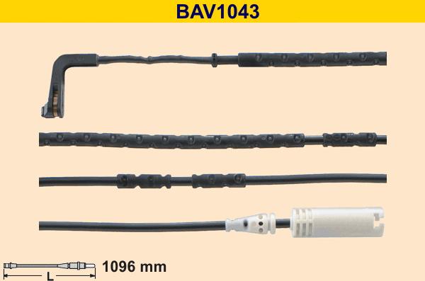 Barum BAV1043 - Предупредителен контактен сензор, износване на накладките vvparts.bg