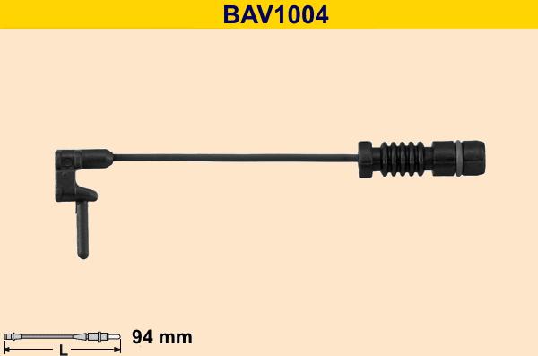 Barum BAV1004 - Предупредителен контактен сензор, износване на накладките vvparts.bg