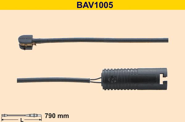 Barum BAV1005 - Предупредителен контактен сензор, износване на накладките vvparts.bg