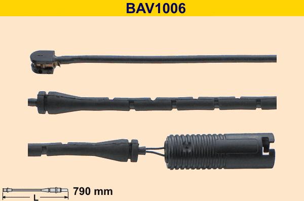 Barum BAV1006 - Предупредителен контактен сензор, износване на накладките vvparts.bg