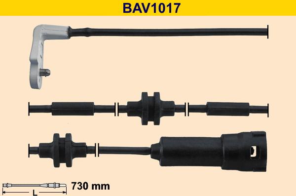 Barum BAV1017 - Предупредителен контактен сензор, износване на накладките vvparts.bg