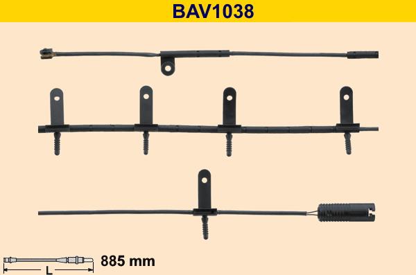 Barum BAV1038 - Предупредителен контактен сензор, износване на накладките vvparts.bg