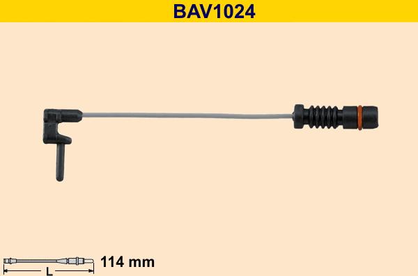 Barum BAV1024 - Предупредителен контактен сензор, износване на накладките vvparts.bg