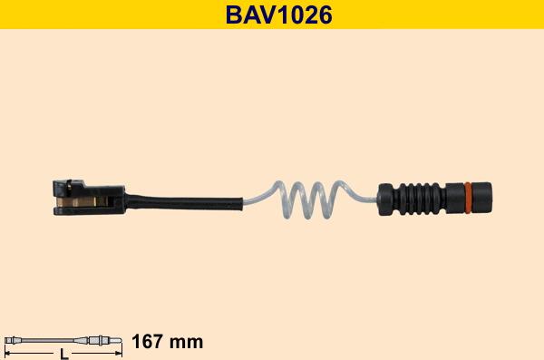 Barum BAV1026 - Предупредителен контактен сензор, износване на накладките vvparts.bg