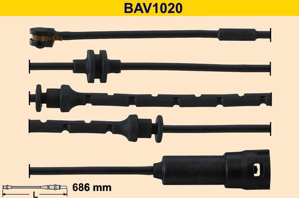 Barum BAV1020 - Предупредителен контактен сензор, износване на накладките vvparts.bg