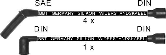 BBT ZK1751 - Комплект запалителеи кабели vvparts.bg