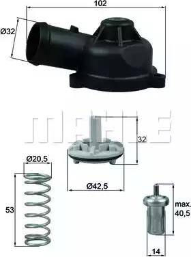 BEHR TI 244 83D - Термостат, охладителна течност vvparts.bg