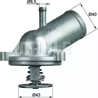 BEHR TI 209 87D - Термостат, охладителна течност vvparts.bg