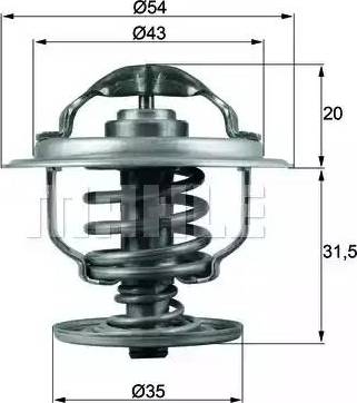 BEHR TX 109 87D - Термостат, охладителна течност vvparts.bg