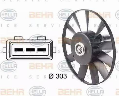 BEHR HELLA Service 8EW 009 144-501 - Вентилатор, охлаждане на двигателя vvparts.bg