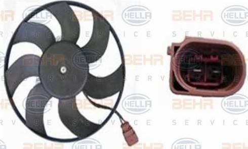 BEHR HELLA Service 8EW 351 040-064 - Вентилатор, охлаждане на двигателя vvparts.bg