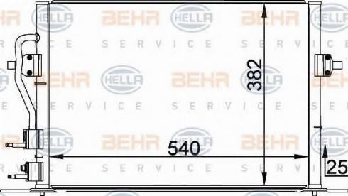 BEHR HELLA Service 8FC 351 035-584 - Кондензатор, климатизация vvparts.bg