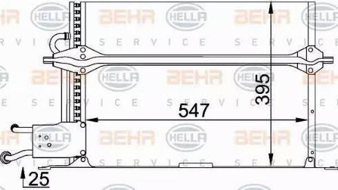 BEHR HELLA Service 8FC 351 035-291 - Кондензатор, климатизация vvparts.bg