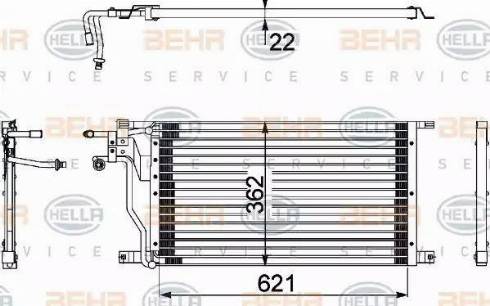 BEHR HELLA Service 8FC 351 036-441 - Кондензатор, климатизация vvparts.bg