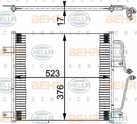 BEHR HELLA Service 8FC 351 036-201 - Кондензатор, климатизация vvparts.bg