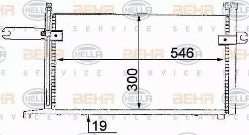 BEHR HELLA Service 8FC 351 038-411 - Кондензатор, климатизация vvparts.bg