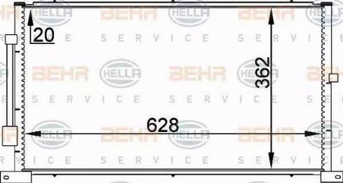 BEHR HELLA Service 8FC 351 038-714 - Кондензатор, климатизация vvparts.bg