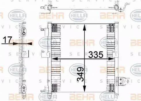 BEHR HELLA Service 8FC 351 038-781 - Кондензатор, климатизация vvparts.bg